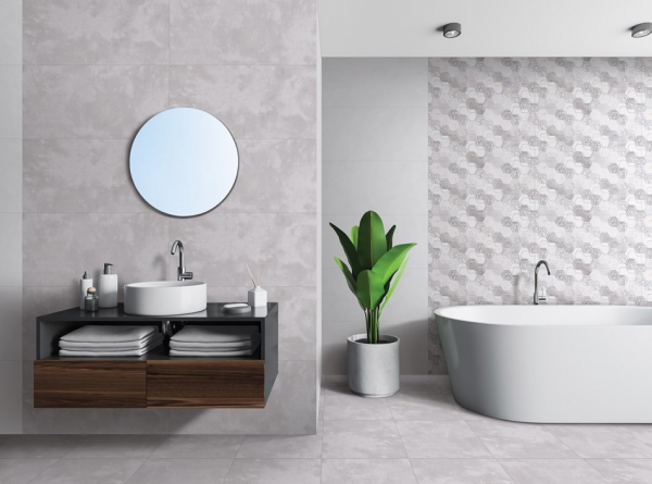 Digital Wall Tiles Bathroom Wall Tiles snow light + decor + dark