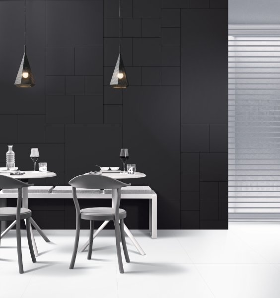 Full Body Porcelain Tiles Full Body plain nero matt + plain bianco matt