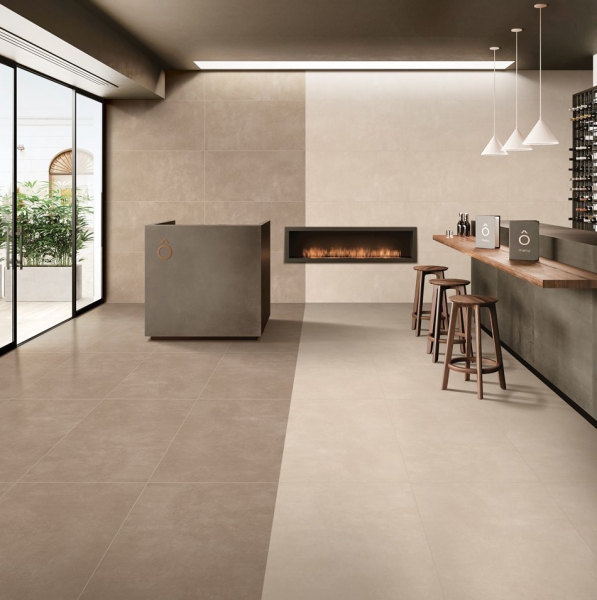 Full Body Technical Porcelain Tiles Concrete Look legend beige grande + mushroom