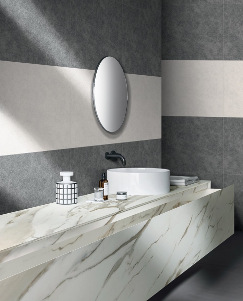 Full Body Technical Porcelain Tiles Concrete Look sparkle dove + grafito