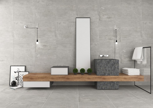 Glazed Porcelain Tiles Concrete Look aura fumes
