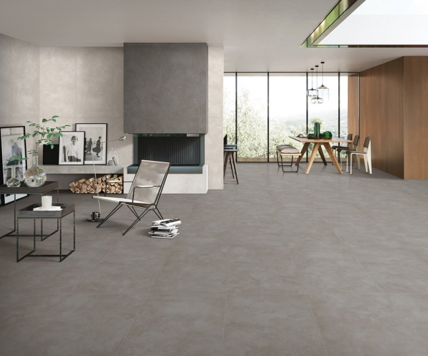 Glazed Porcelain Tiles Concrete Look infinity dove  ash grande