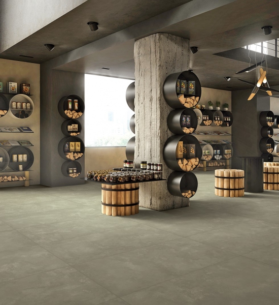 Glazed Porcelain Tiles Concrete Look infinity verde grande