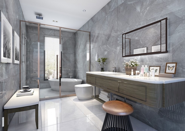 Glazed Porcelain Tiles Marble Look armani grigo