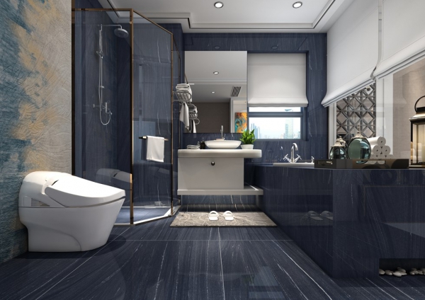 Glazed Porcelain Tiles Marble Look astrus nero grande