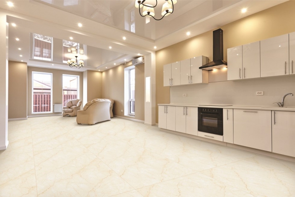 Glazed Porcelain Tiles Marble Look bottochino crema grande