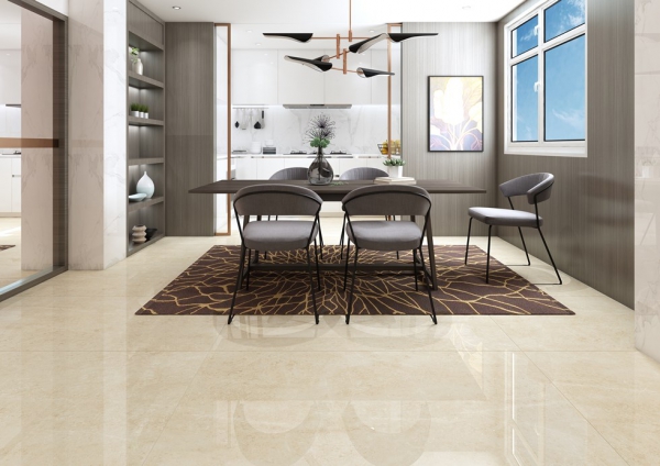 Glazed Porcelain Tiles Marble Look brook beige grande