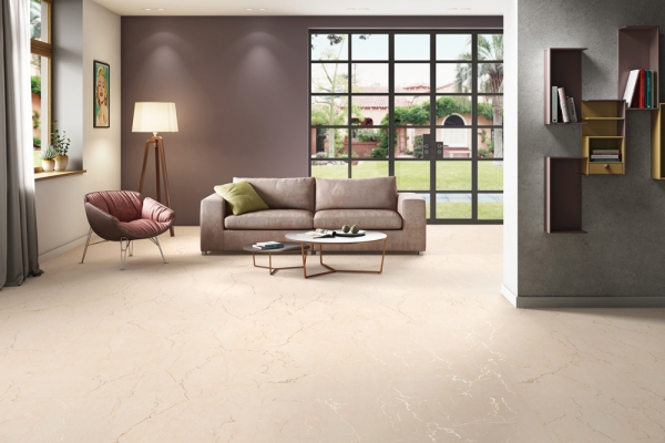 Glazed Porcelain Tiles Marble Look carved botticino grande