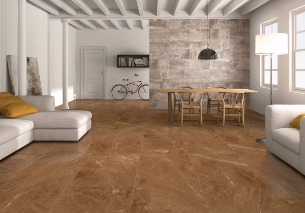 Glazed Porcelain Tiles Marble Look elegant armani bronze grande