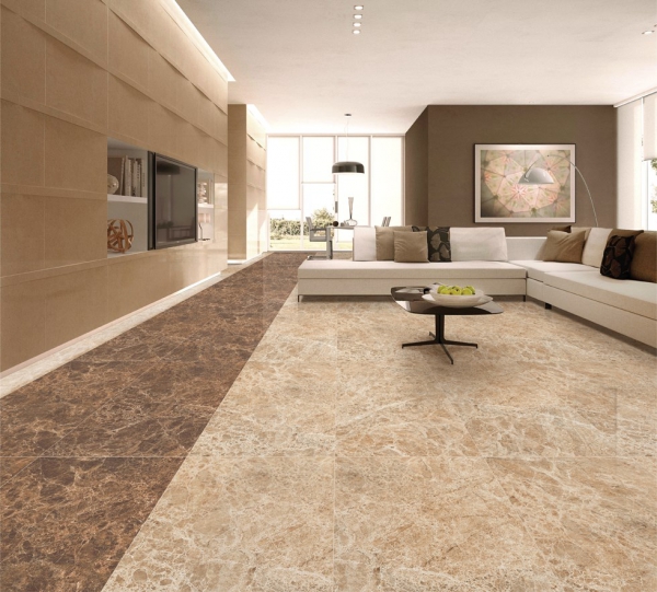 Glazed Porcelain Tiles Marble Look emperador beige grande