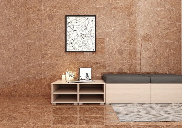 Glazed Porcelain Tiles Marble Look emperador brown  beige grande