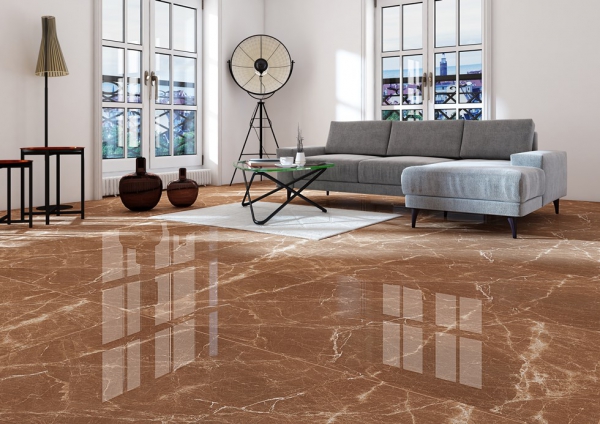 Glazed Porcelain Tiles Marble Look emperador moca grande