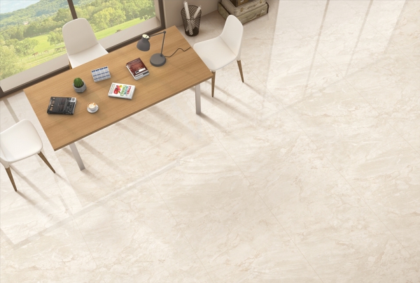 Glazed Porcelain Tiles Marble Look endless luxor crema
