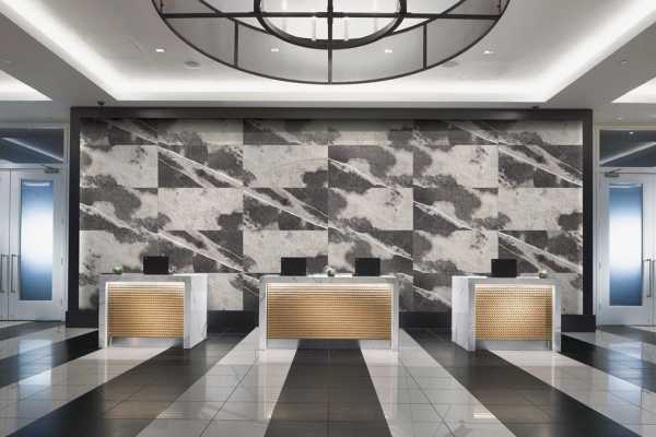 Glazed Porcelain Tiles Marble Look galaxy black royal