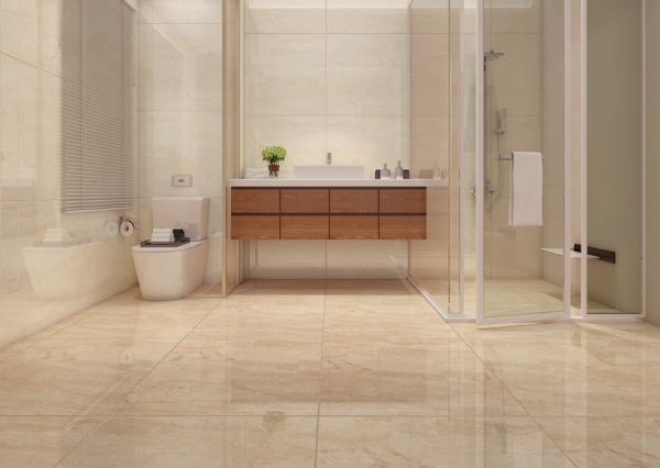 Glazed Porcelain Tiles Marble Look ikara crema gold