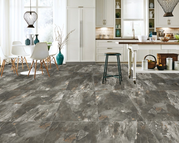 Glazed Porcelain Tiles Marble Look montana slate gris grande