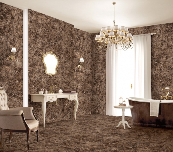 Glazed Porcelain Tiles Marble Look natural emperador grande