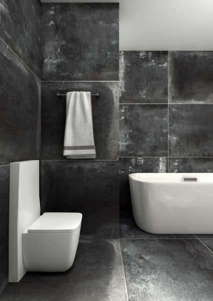 Glazed Porcelain Tiles Marble Look noa carbon