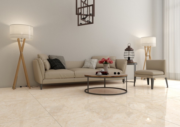 Glazed Porcelain Tiles Marble Look oxford crema