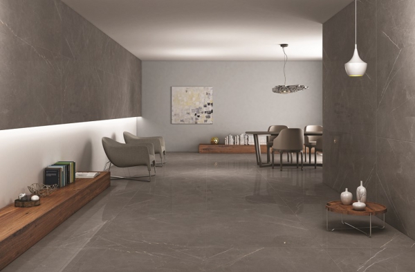 Glazed Porcelain Tiles Marble Look pulpis ash grande