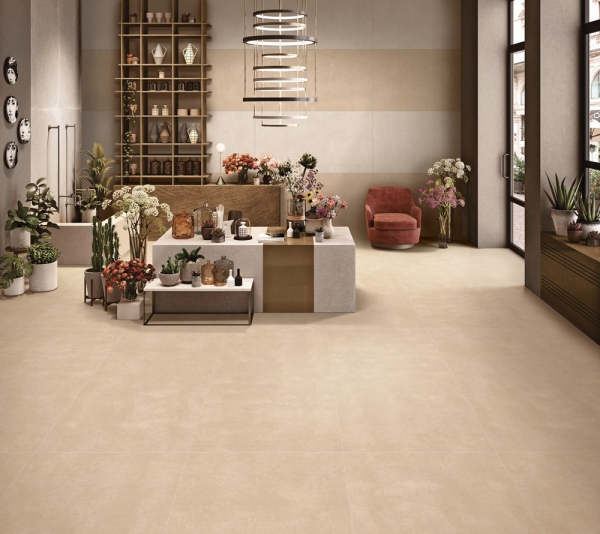 Glazed Porcelain Tiles Marble Look rio beige + crema
