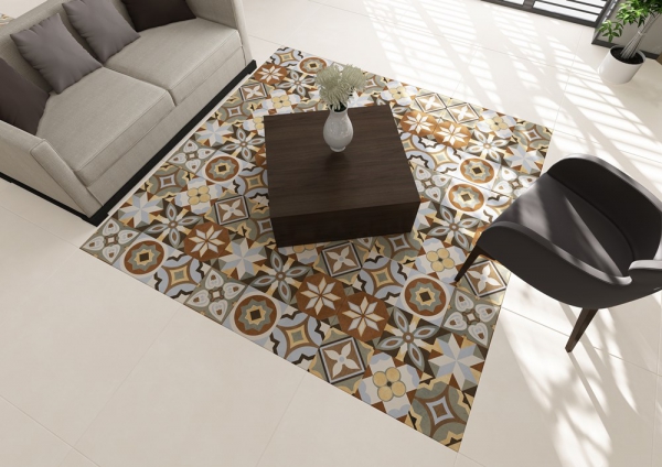 Glazed Porcelain Tiles Marble Look rio bianco  decor