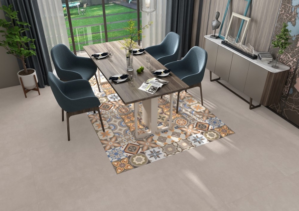 Glazed Porcelain Tiles Marble Look rio grey