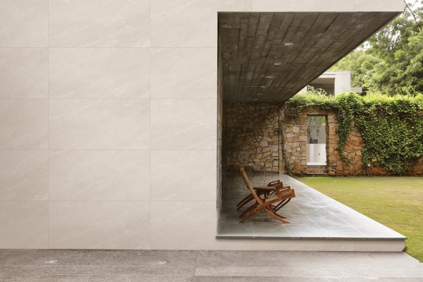 Glazed Porcelain Tiles Marble Look river stone bianco grande