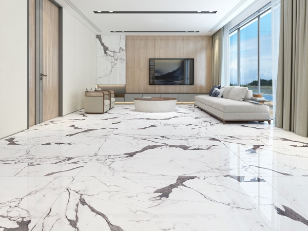Glazed Porcelain Tiles Marble Look satvario impact grande