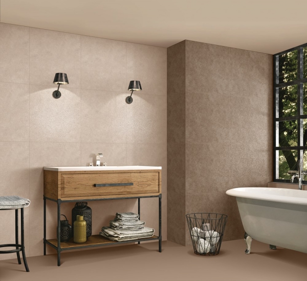 Glazed Porcelain Tiles Marble Look sparkle manatee + mocha