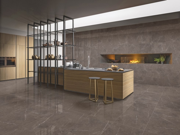 Glazed Porcelain Tiles Marble Look st laurent grey grande