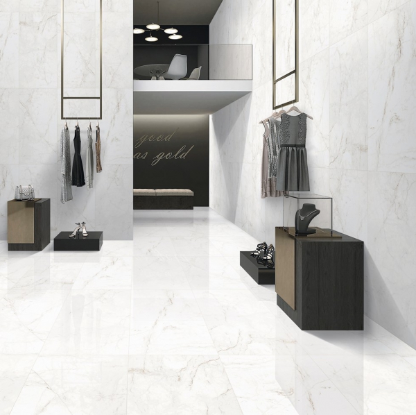 Glazed Porcelain Tiles Marble Look venito bianco