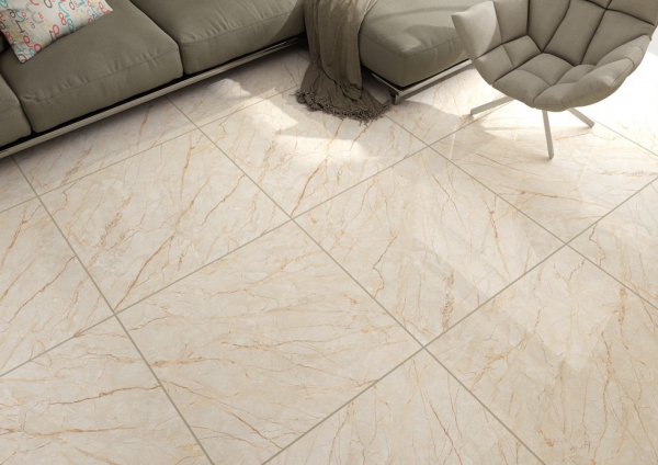 Glazed Porcelain Tiles Marble Look vetro beige
