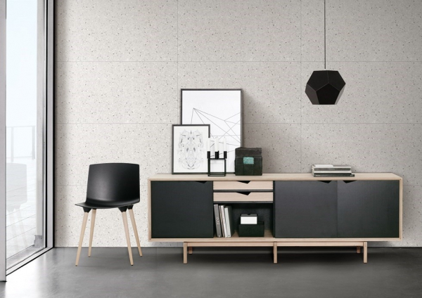 Glazed Porcelain Tiles Stone Look terrazo light grey grande