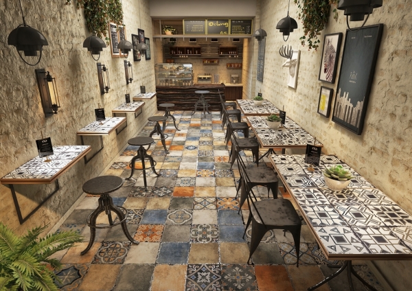 Glazed Porcelain Tiles Wall & Decor antique arte and cafe arte