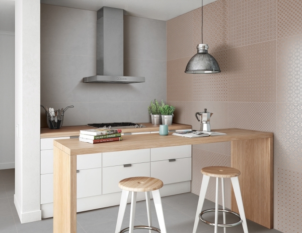 Glazed Porcelain Tiles Wall & Decor elementi grigio and elementi rosso decor