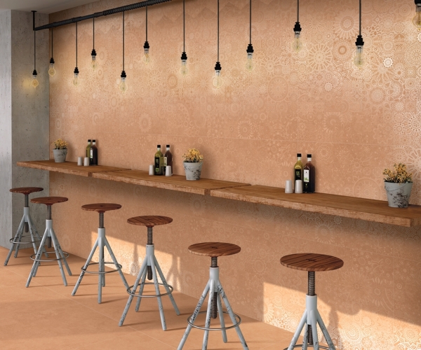 Glazed Porcelain Tiles Wall & Decor elementi rosso and mandala rosso glitter