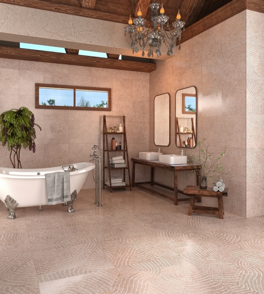 Glazed Porcelain Tiles Wall & Decor fossil rose gold arte