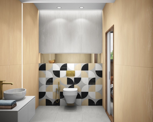 Glazed Porcelain Tiles Wall & Decor linen smoke