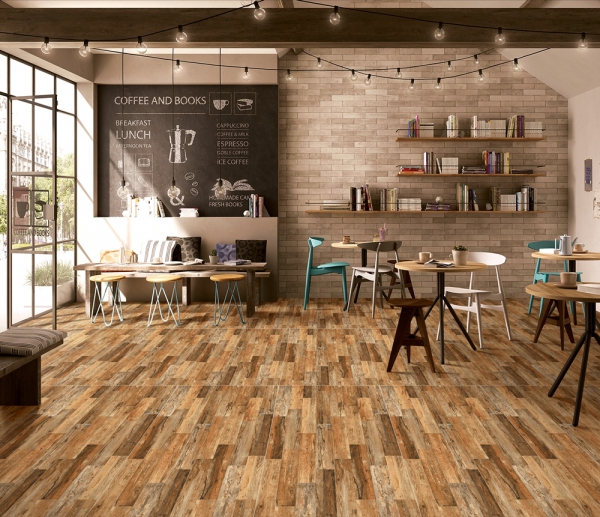 Glazed Porcelain Tiles Wood Look club wood