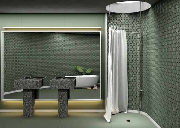 Mosaic Tile  hexagon   kota matt